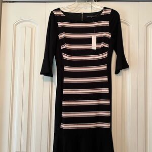 Black Midi Ruffled Dinner Dress